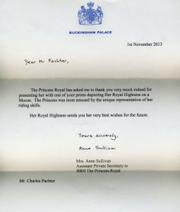 Letter from Princess Anne